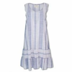 Purnell Dresses Women's Blue Ruffle Hem Dress