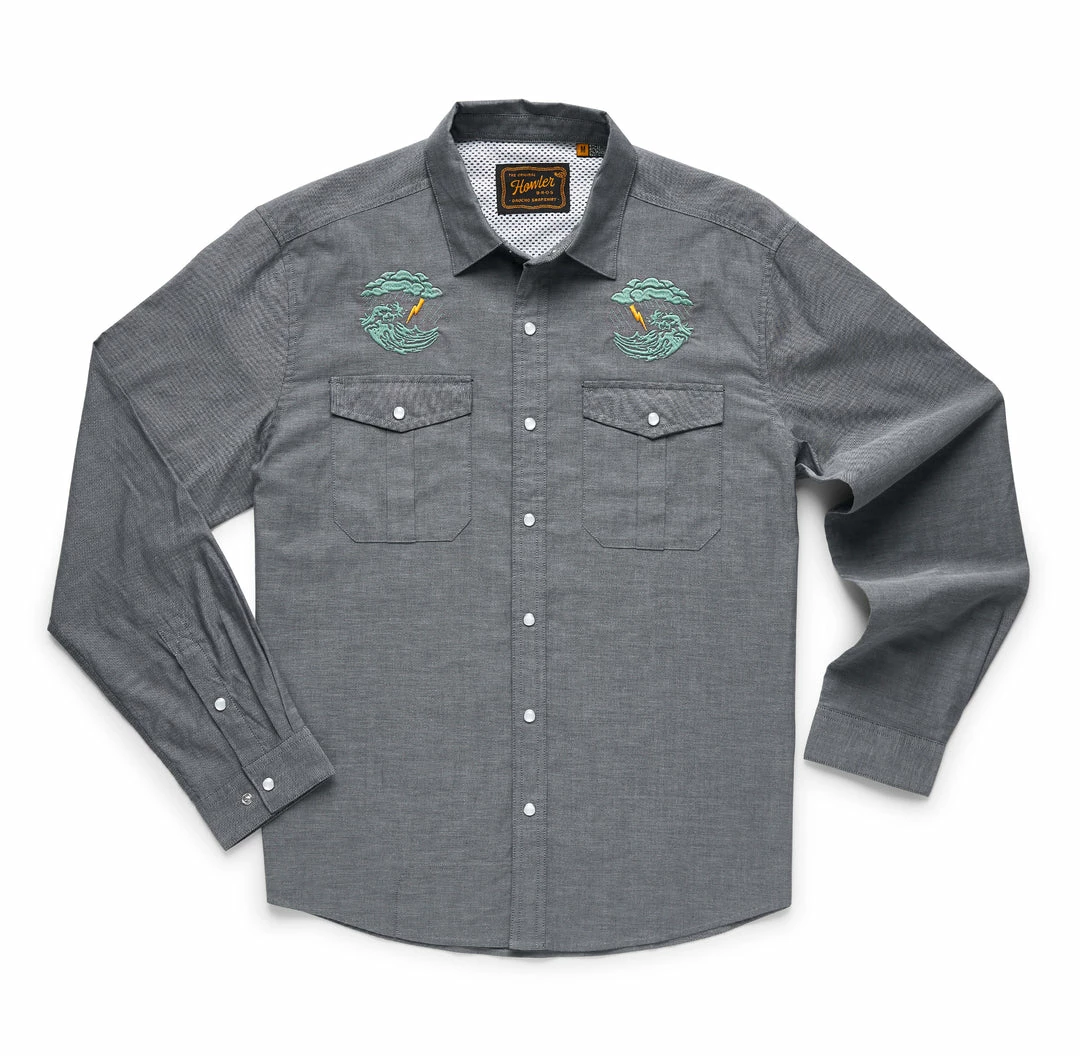 Best reviews of π Howler Brothers Tops Gaucho Snapshirt-Turbulent Waters π 4 Howler Brothers Tops Gaucho Snapshirt-Turbulent Waters